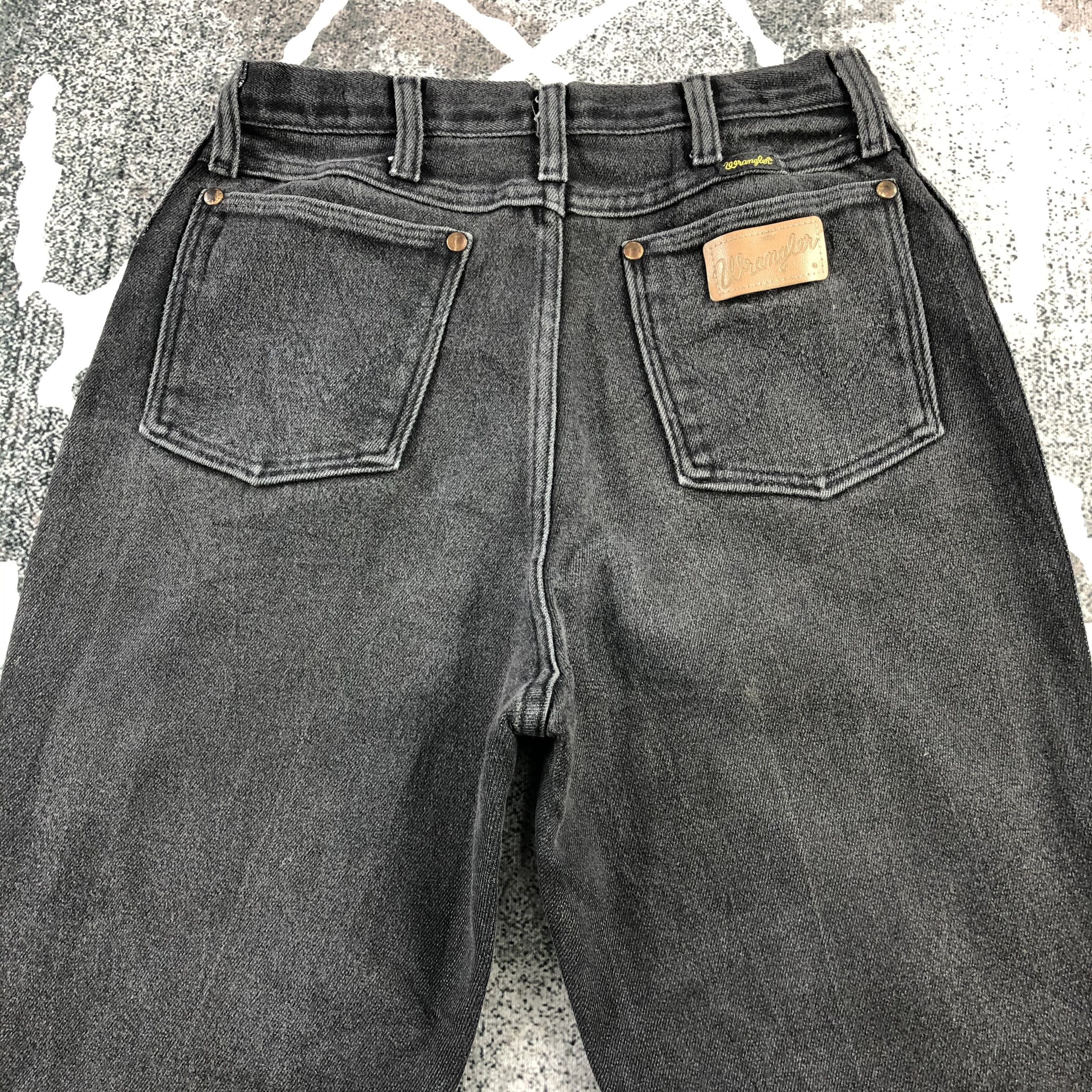 Vintage Vintage 80s Wrangler Jeans Faded Black Denim KJ1084 Size US 28 / EU 44 - 4 Thumbnail