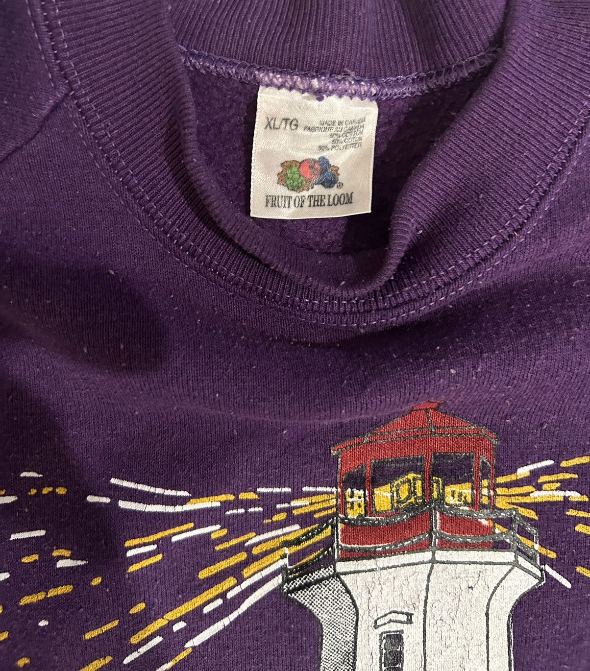 Vintage Vtg Lighthouse Sweatshirt Size US XL / EU 56 / 4 - 2 Thumbnail