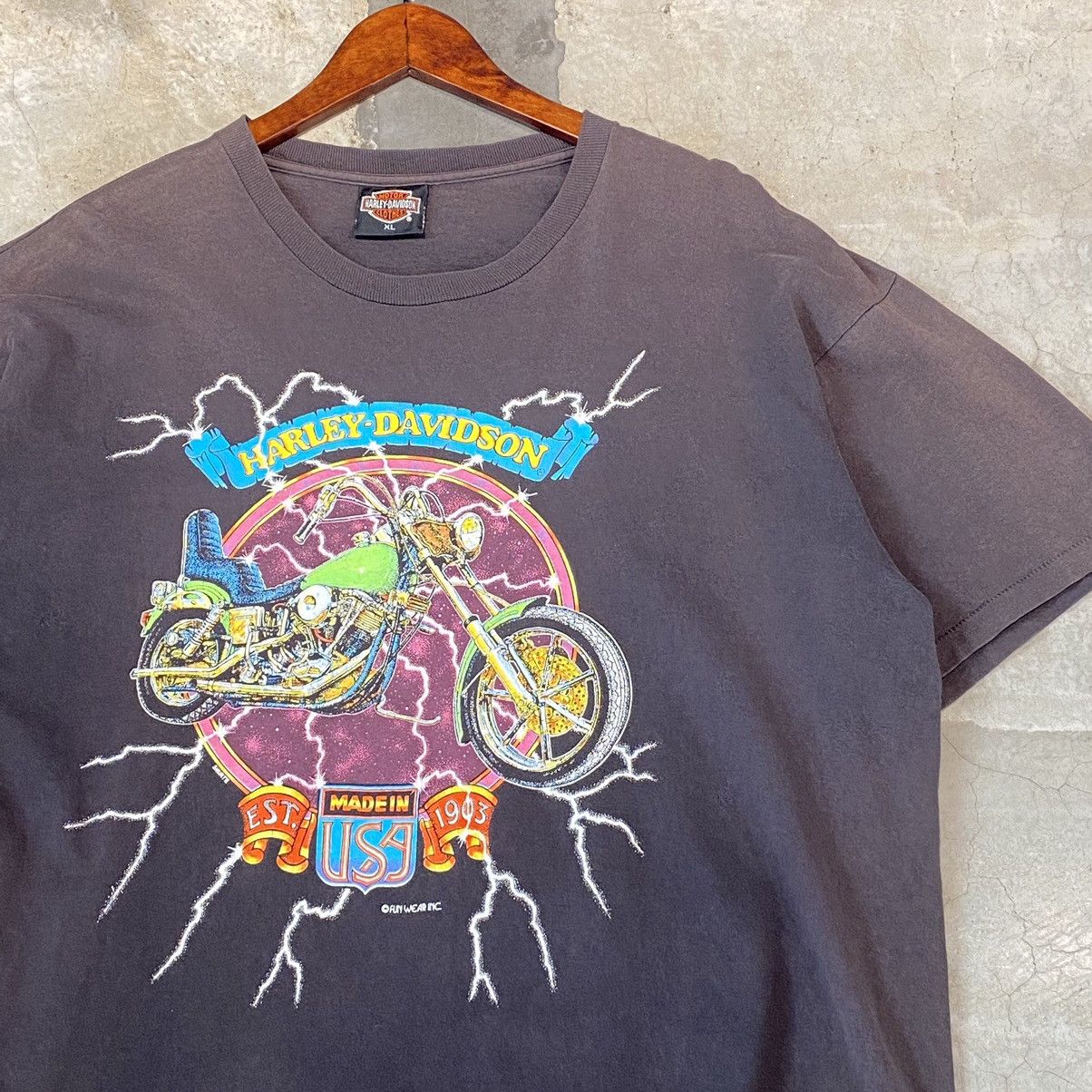 T-shirt double face Harley Davidson Miller High Life vintage des
