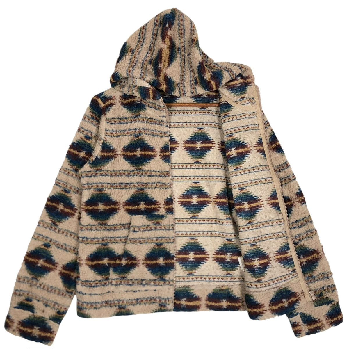 Vintage Beams Heart Fleece Jacket: Japanese Hoodie, Full Zip