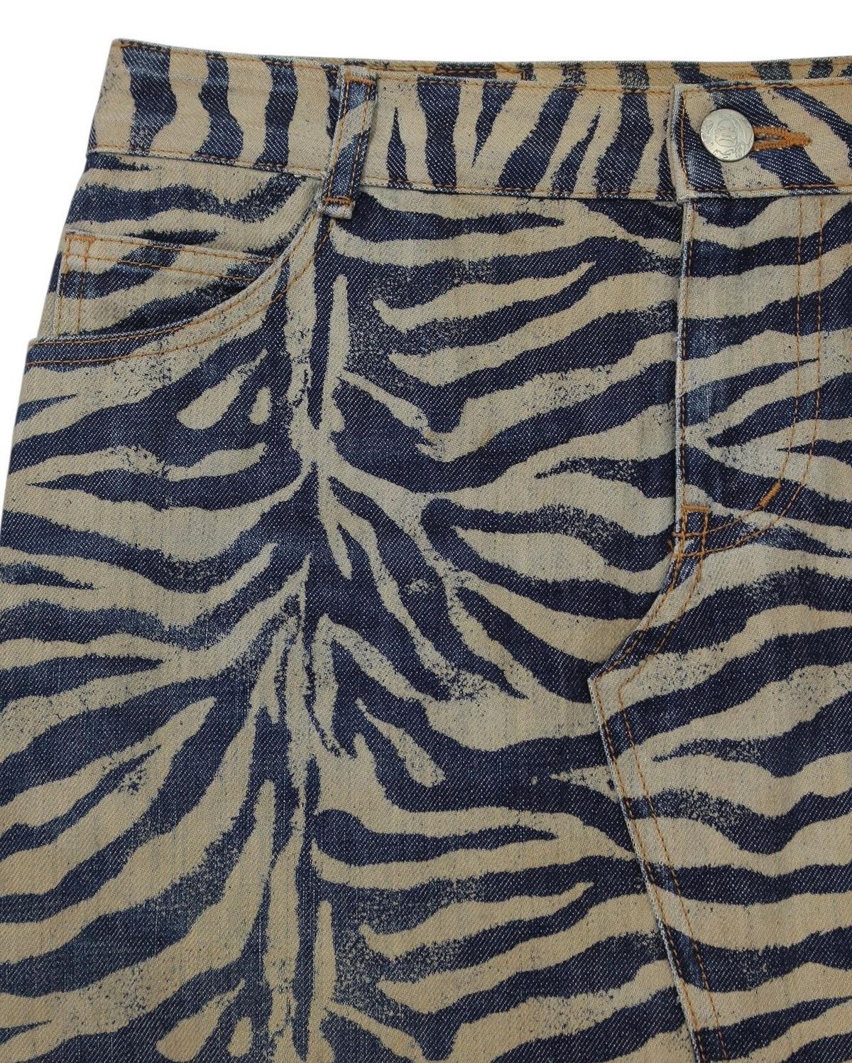 Hysteric Glamour 2000S DENIM OZONE BY HYSTERIC GLAMOUR ZEBRA PRINT SKIRT Size 30" / US 8 / IT 44 - 3 Thumbnail
