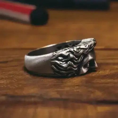 Designer × Vintage New Vintage Brass Religious Belief Jesus Head Ring Unisex Size ONE SIZE - 2 Thumbnail