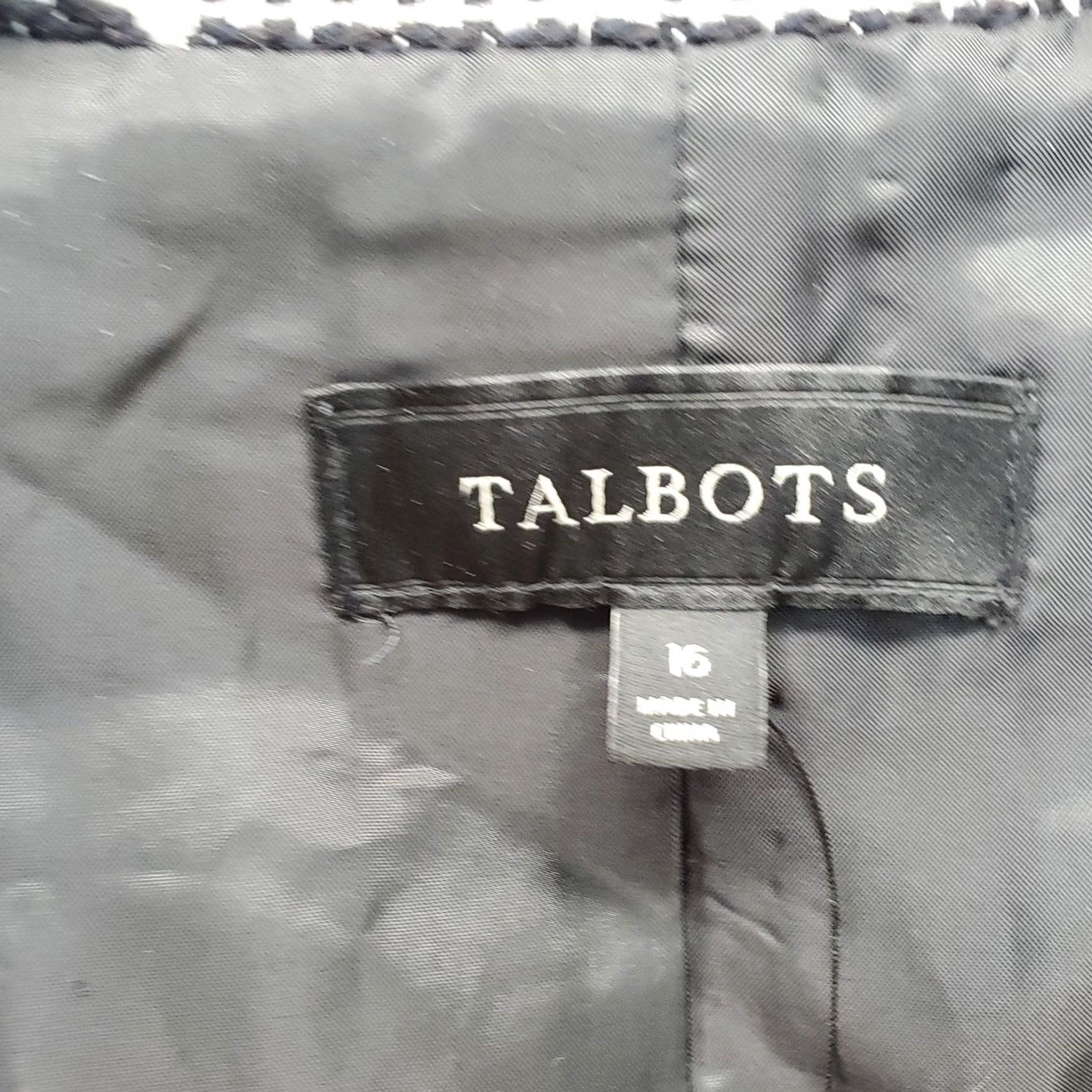 Talbots Talbots Vest Womens 16 Blazer Multi Houndstooth Glen Plaid Sleeveless One Button Size XXL / US 16-18 / IT 52-54 - 5 Thumbnail