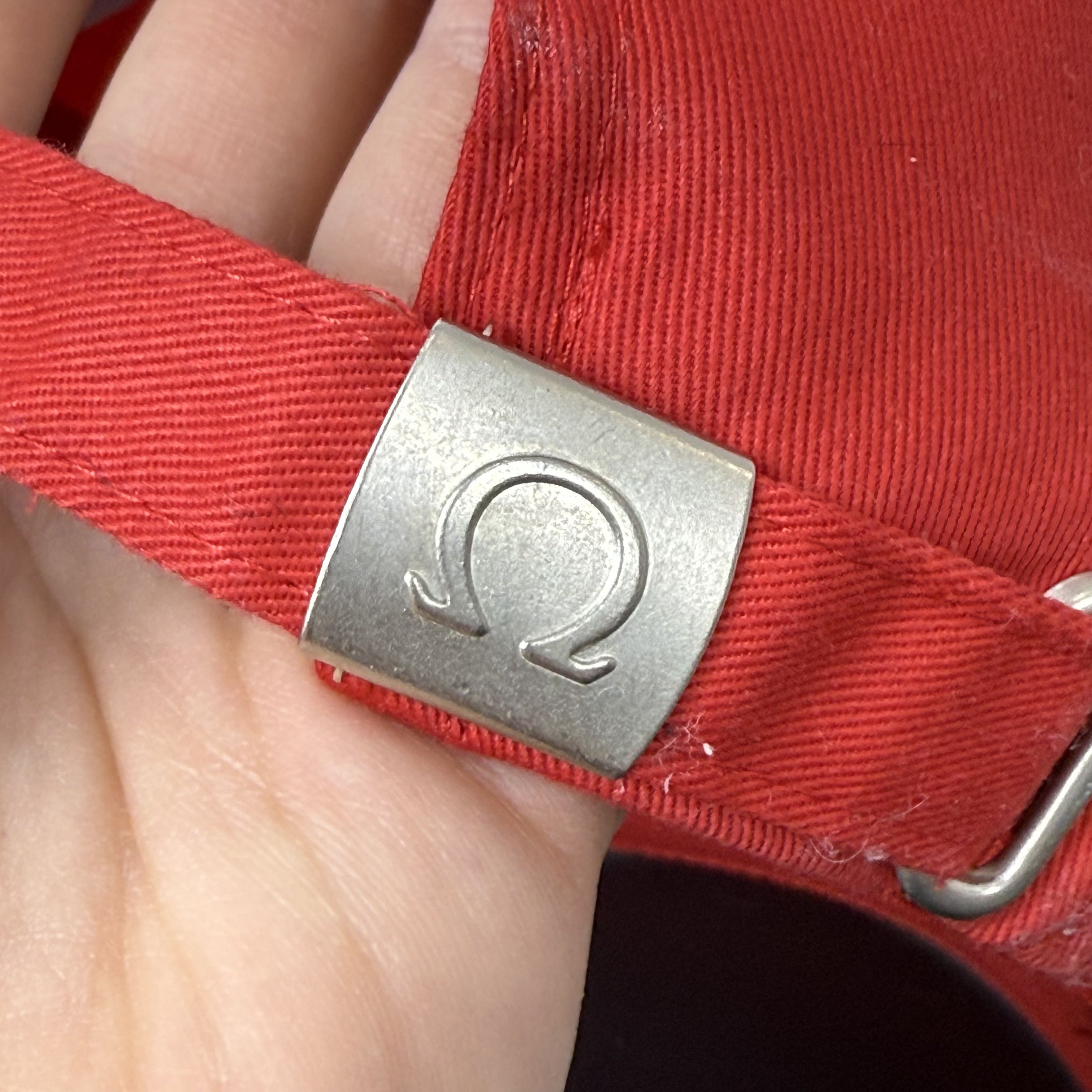 Omega Vintage Omega 90s Watches Logo Red Baseball Cap Hat Size ONE SIZE - 5 Thumbnail