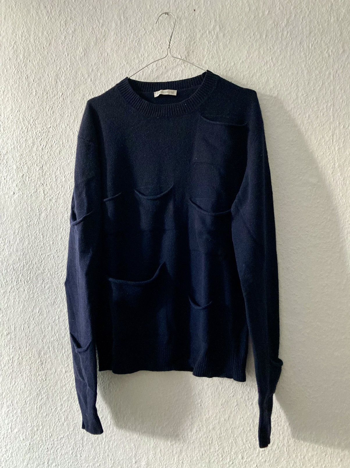JW Anderson JW Anderson Navy Multi-Pocket Cashmere Wool Sweater Size US M / EU 48-50 / 2 - 1 Thumbnail