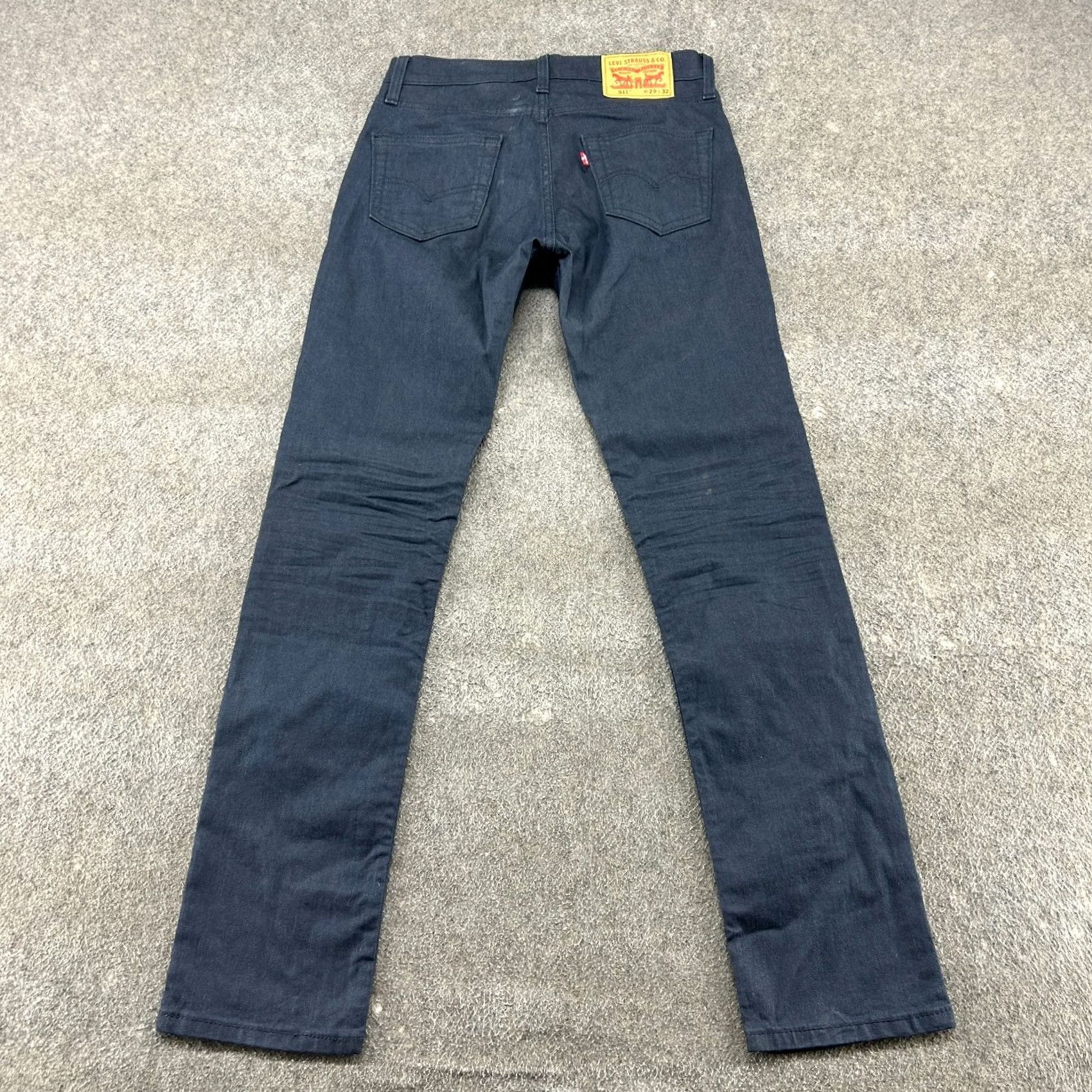 Levi's VINTAGE Levis 511 Jeans Mens 29x32 Blue Slim Fit Dark Wash Stretch Denim Size US 29 - 7 Thumbnail