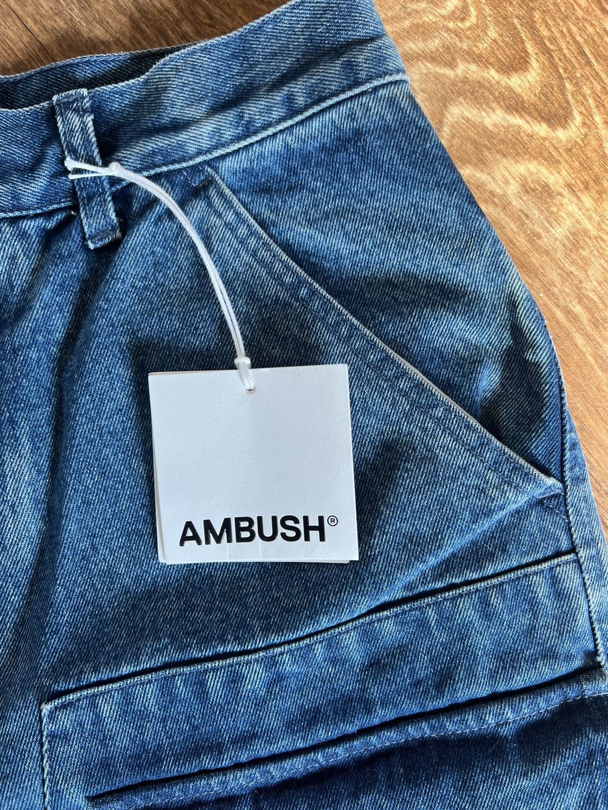 Ambush Design New Ambush Pockets Denim Cargo Pants Mid Blue by AMBUSH® Size US 30 / EU 46 - 12 Thumbnail