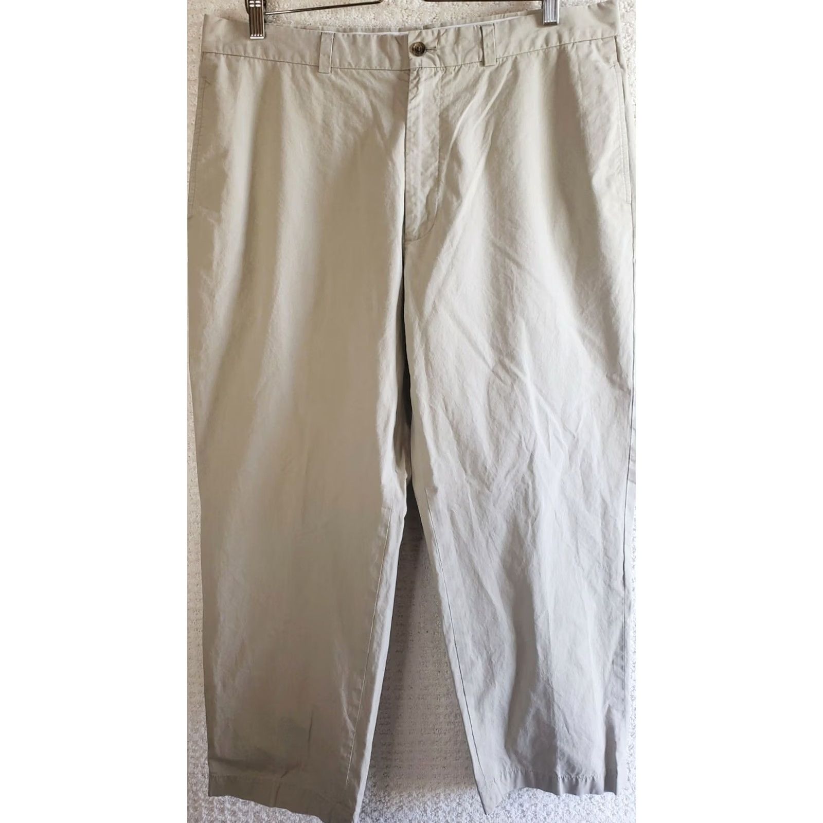 Brooks Brothers Brooks Brothers 346 Khaki Chino Pants Beige Flat Front Men's Size 34 x 28" 30" Tag Flat Front Classic Fit Regular Pants Mens Beige Size US 34 / EU 50 - 2 Thumbnail