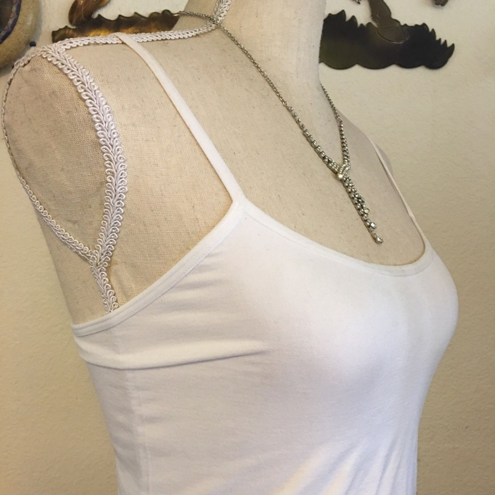 Jewelry Modern clear rhinestone chandelier necklace Size ONE SIZE - 2 Thumbnail