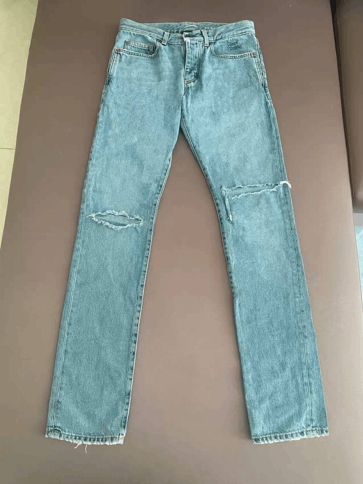 Saint Laurent Paris Saint Laurent Paris Saint Laurent Paris Double Cut Distres Size US 28 / EU 44 - 1 Thumbnail