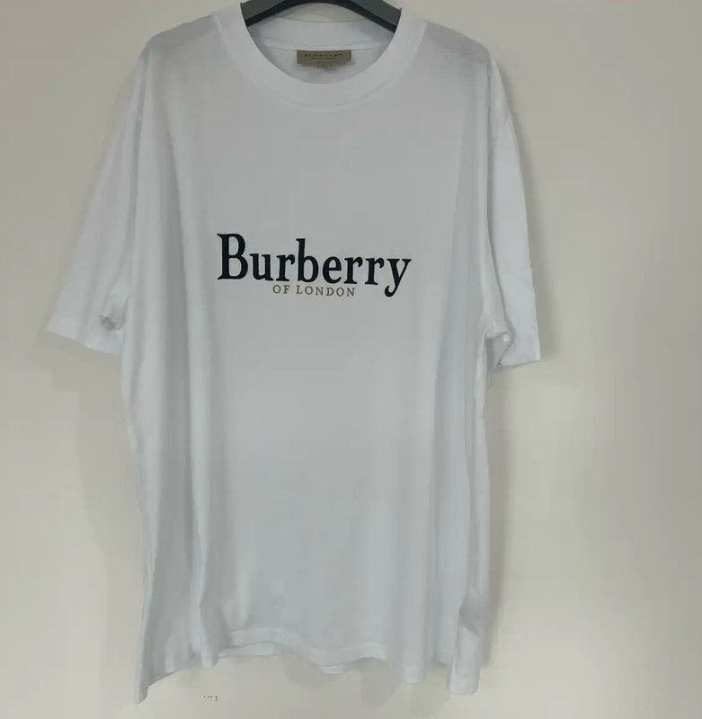 Burberry Burberry White Cotton Men’s Short Sleeve T-Shirt Size US L / EU 52-54 / 3 - 1 Thumbnail