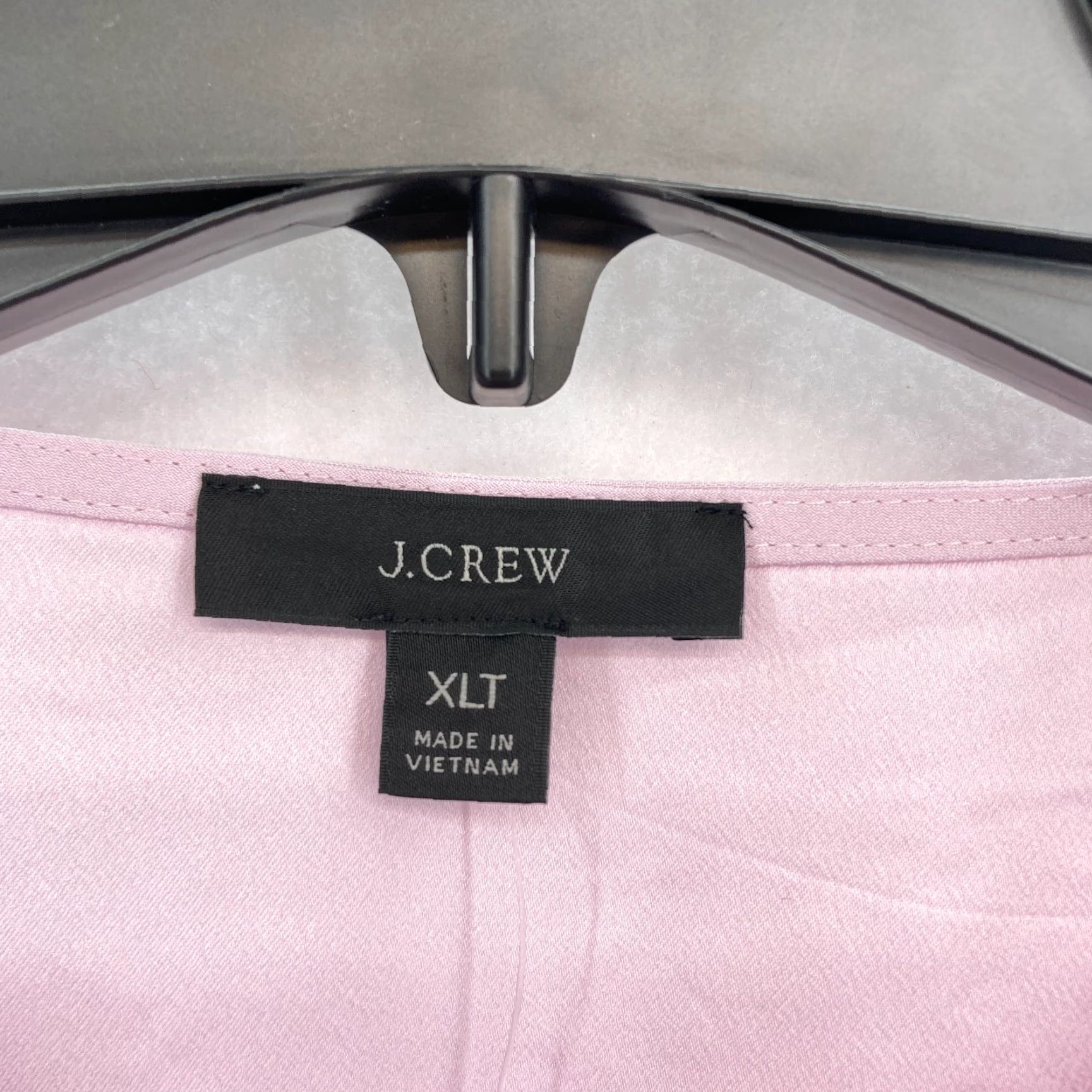 J.Crew J.Crew Puff Sleeve Satin Back Crepe Top Women's XL Tall Pink Keyhole Neckline Shirt Size XL / US 12-14 / IT 48-50 - 6 Thumbnail