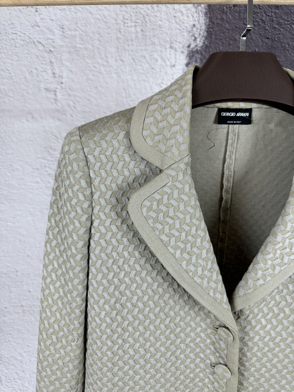 Armani Giorgio Armani 3 Button Blazer Jacket Cotton Silk Stretch Size M / US 6-8 / IT 42-44 - 3 Thumbnail