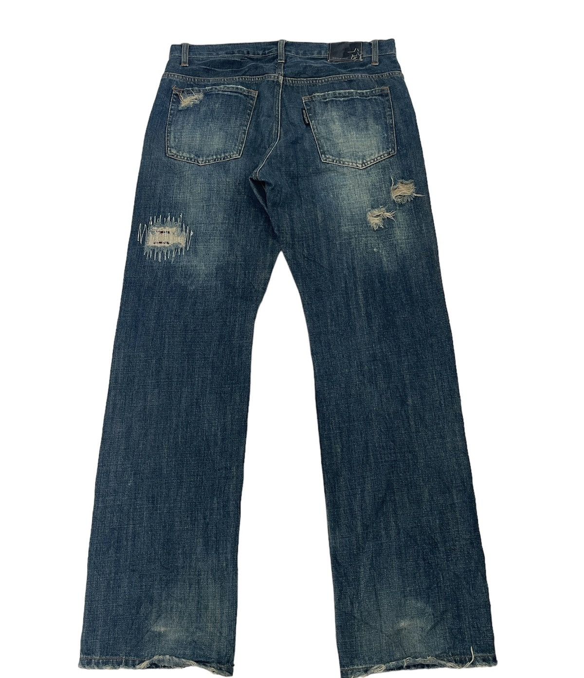 Japanese Brand Rare💥Vintage Rattle Trap Distressed Jeans Size US 34 / EU 50 - 2 Thumbnail