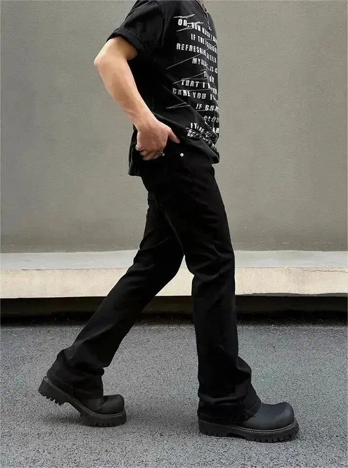 Japanese Brand Straight stretch slim fit jeans Size US 32 / EU 48 - 4 Thumbnail