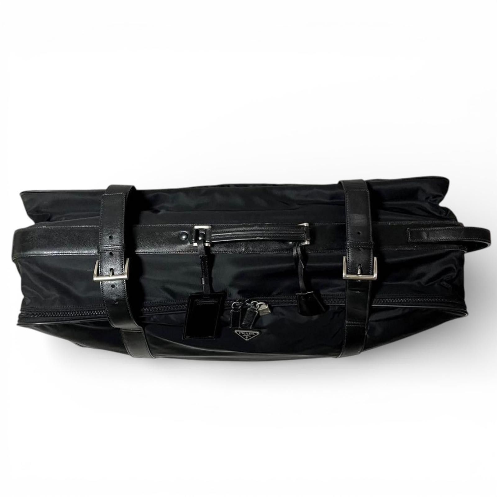 Prada Prada - Black Nylon and Leather Travel Bag Size ONE SIZE - 2 Thumbnail