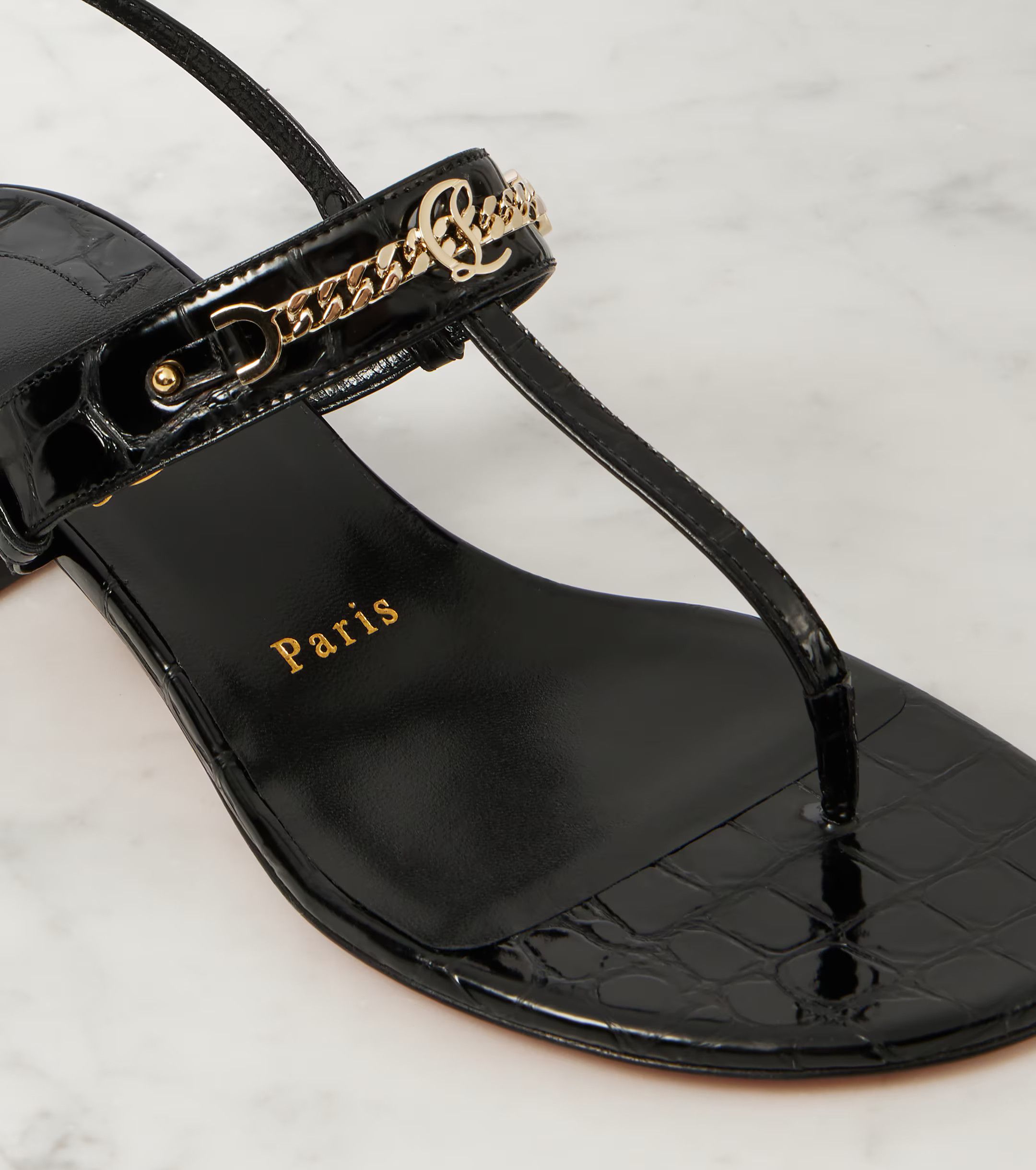 Christian Louboutin o1w1db10725 Sandals in Black Size US 5.5 / IT 35.5 - 5 Thumbnail