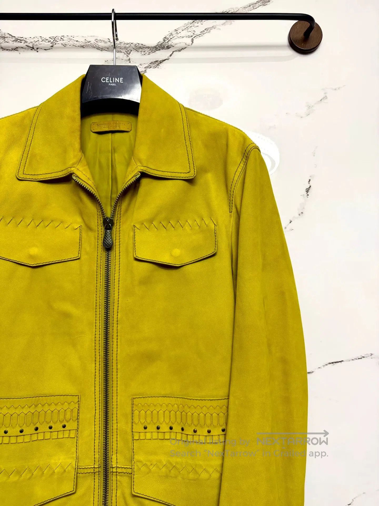 Bottega Veneta Bottega Veneta Yellow Suede Jacket. Size L / US 10 / IT 46 - 2 Thumbnail