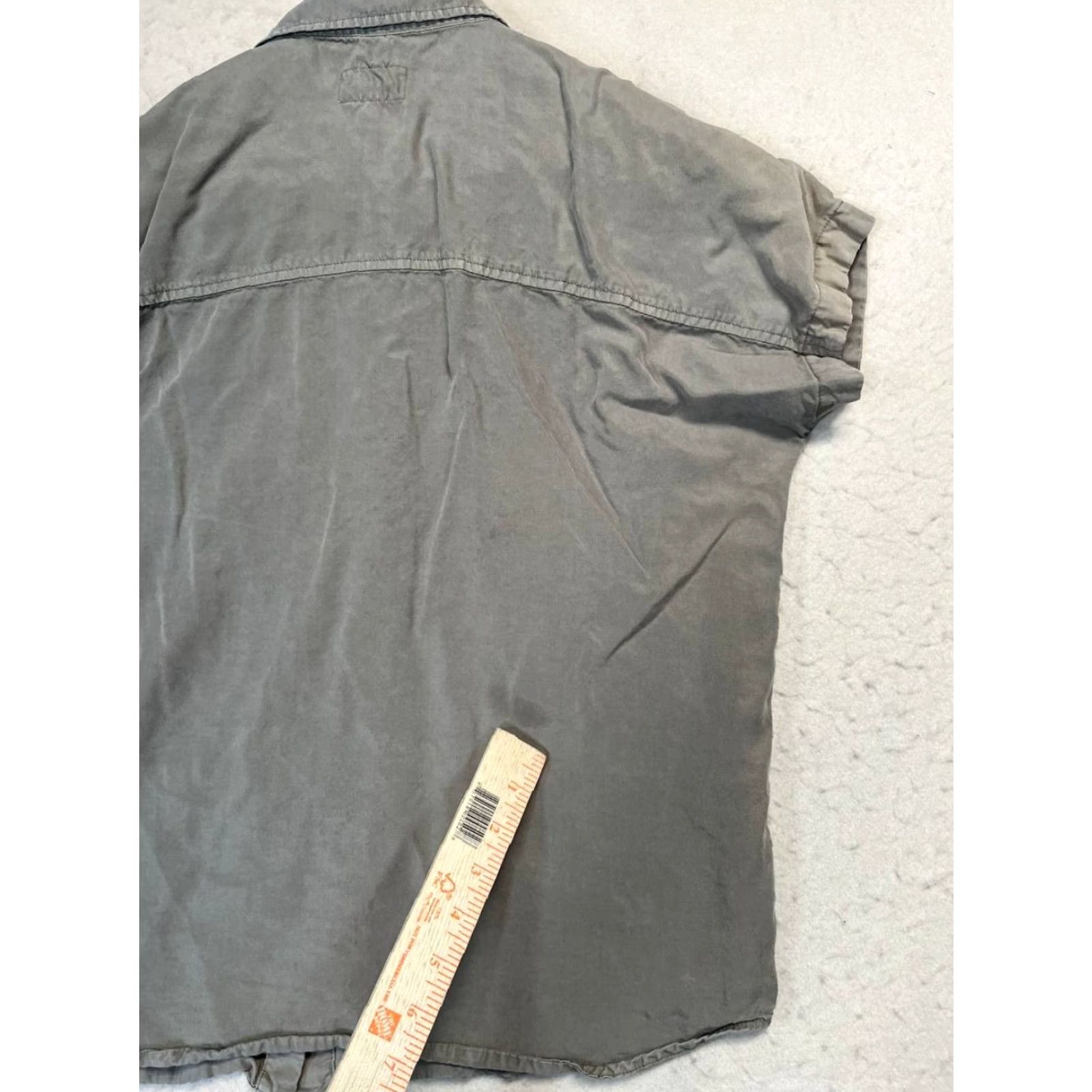 Marine Layer Marine Layer Shirt Button Front Grey Cap Sleeve Medium Women Regular Short Sleeve Casual Button-Up Size M / US 6-8 / IT 42-44 - 7 Thumbnail