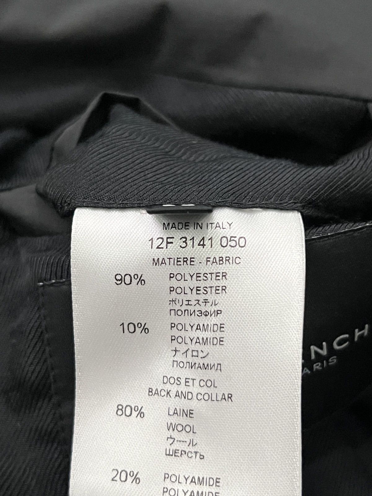 Givenchy Givenchy FW12 Nylon Panel Blazer Size 52S - 11 Thumbnail