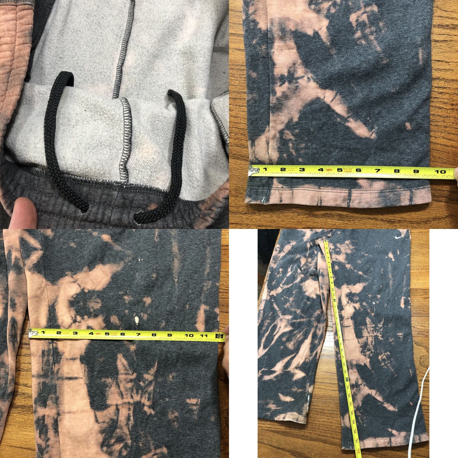 Nike VINTAGE Nike Sweatpants Gray Mens 2XL Drawstring Tie Dye Pockets 90s Athleisure Jeans? Size US 39 - 9 Thumbnail