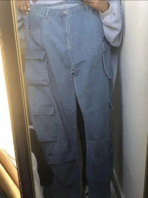 Jean Flap Pocket Cargo Jeans Size US 34 / EU 50 - 4 Thumbnail