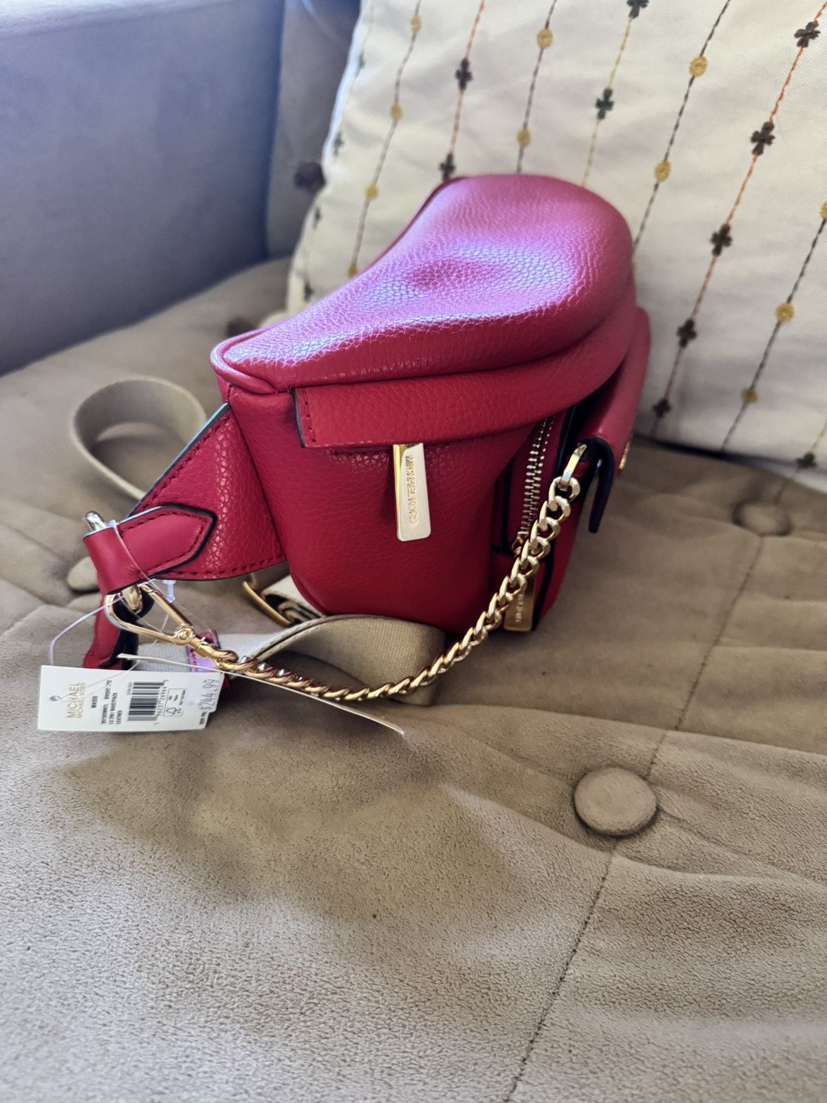 Michael Kors Michael Kors Red Leather Crossbody Belt Bag Size ONE SIZE - 8 Thumbnail