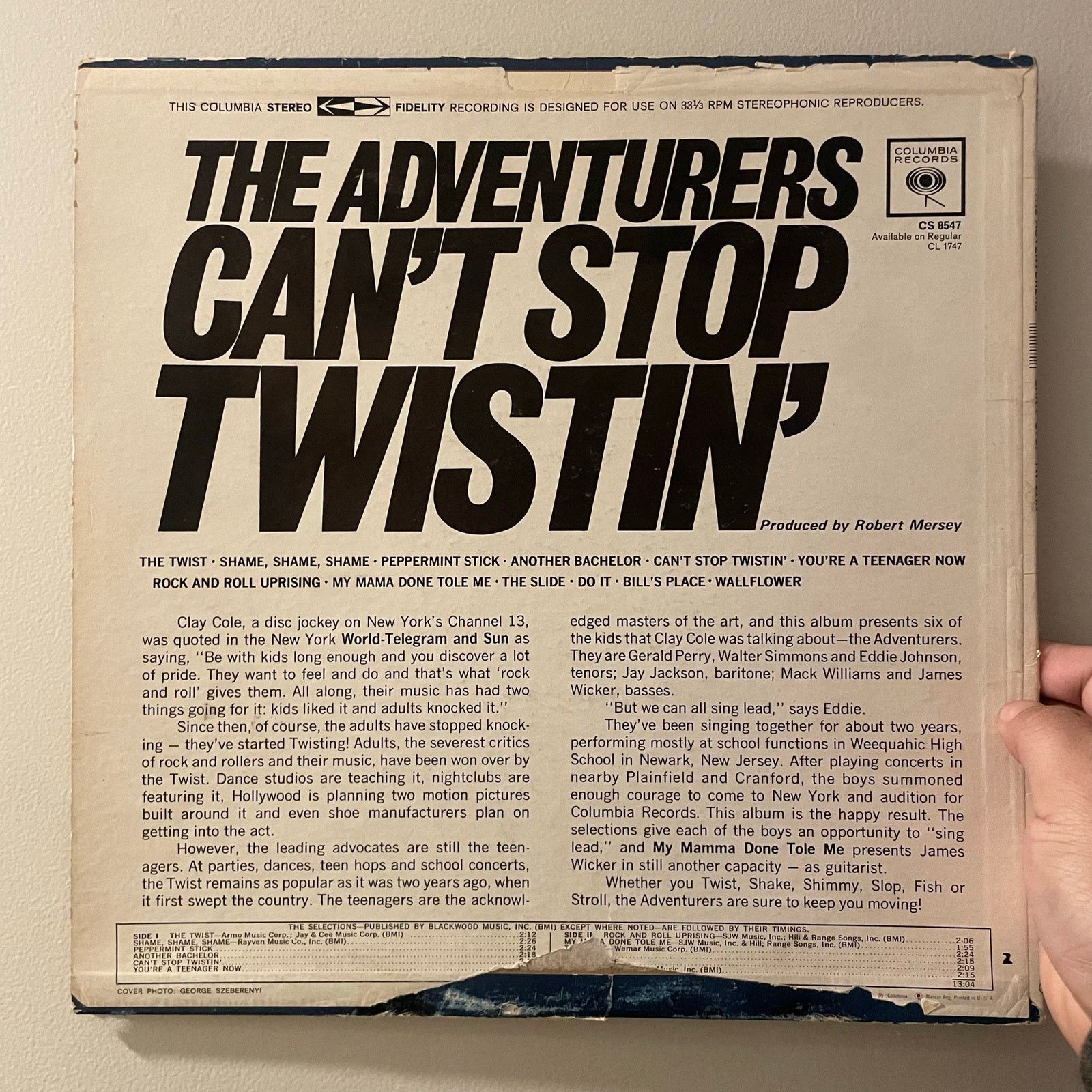 Columbia The Adventurers - Ain't Stop Twistin LP vintage vinyl record Size ONE SIZE - 2 Thumbnail
