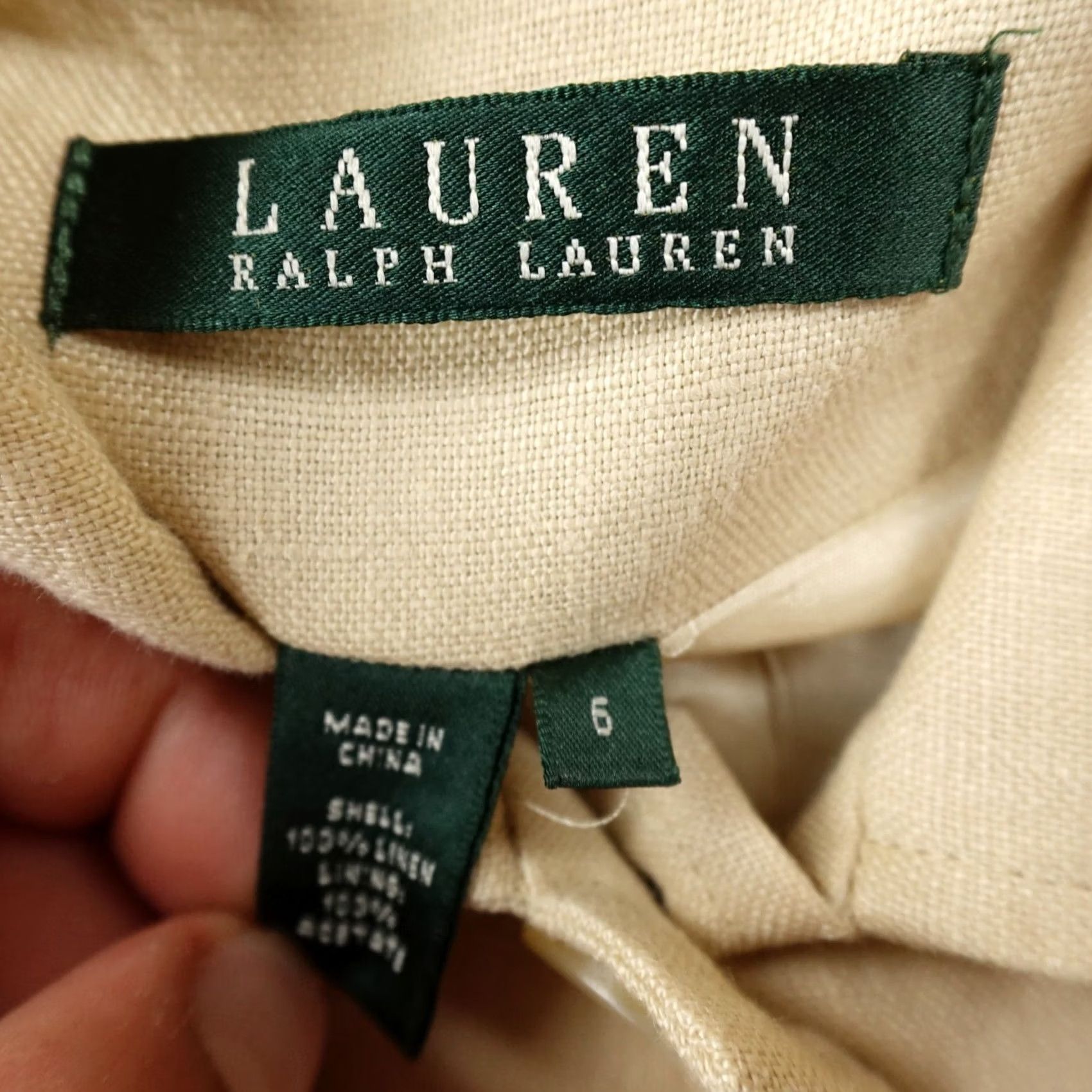 Ralph Lauren Ralph Lauren Jacket Womens 6 Beige Linen Button Blazer Overcoat Blazer overcoat Blazer over coat Size M / US 6-8 / IT 42-44 - 3 Thumbnail