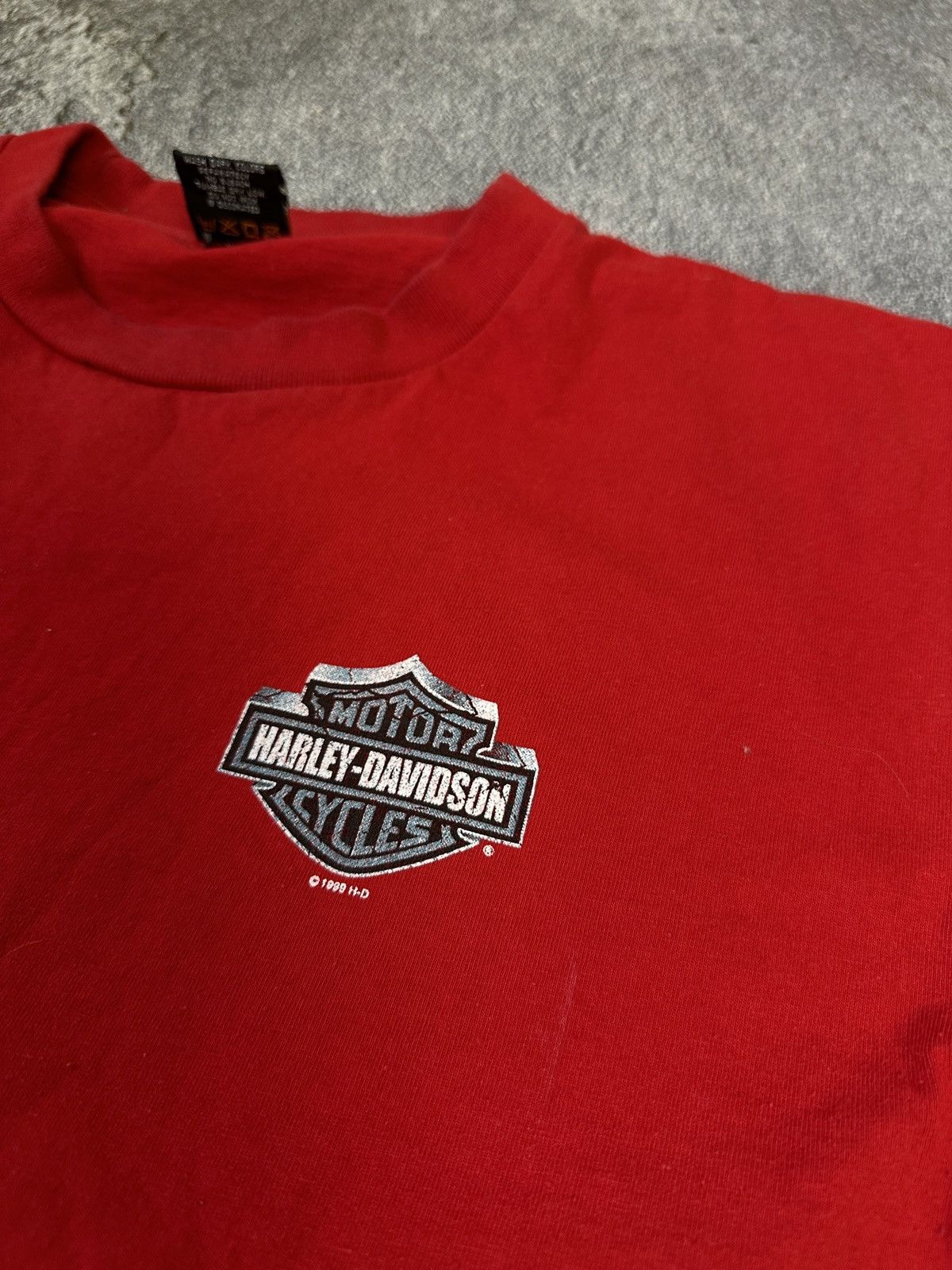 Harley Davidson × Vintage Vintage 1999 Harley Davidson Eagle Red Biker T-Shirt Size US L / EU 52-54 / 3 - 4 Thumbnail