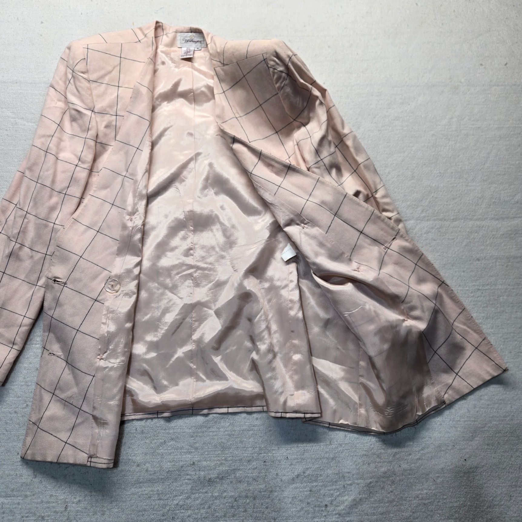 Worthington Worthington Coat Jacket Pea Coat 16 Pink Woman Adult Regular Size 16 Rayon Shoulder Pads Vintage No 90s London Elegant Coat Size XXL / US 16-18 / IT 52-54 - 4 Thumbnail