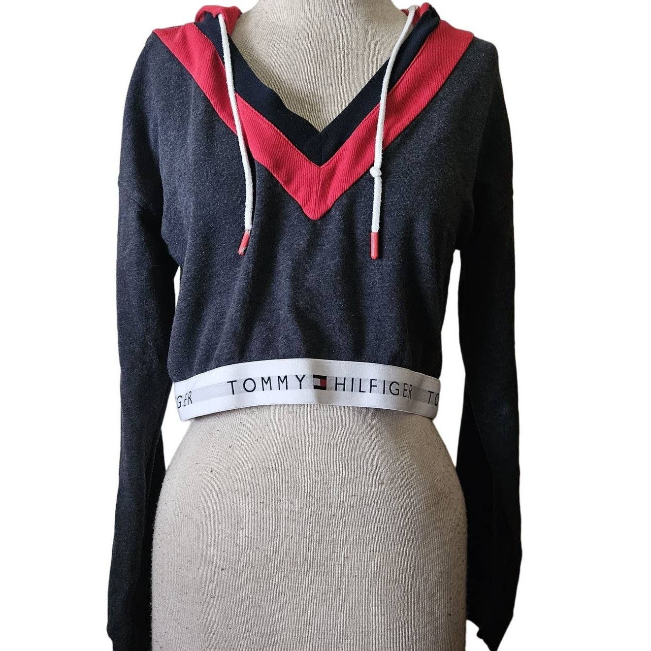 Tommy Hilfiger Tommy Hilfiger Cropped Hoodie Size Small Size S / US 4 / IT 40 - 1 Thumbnail