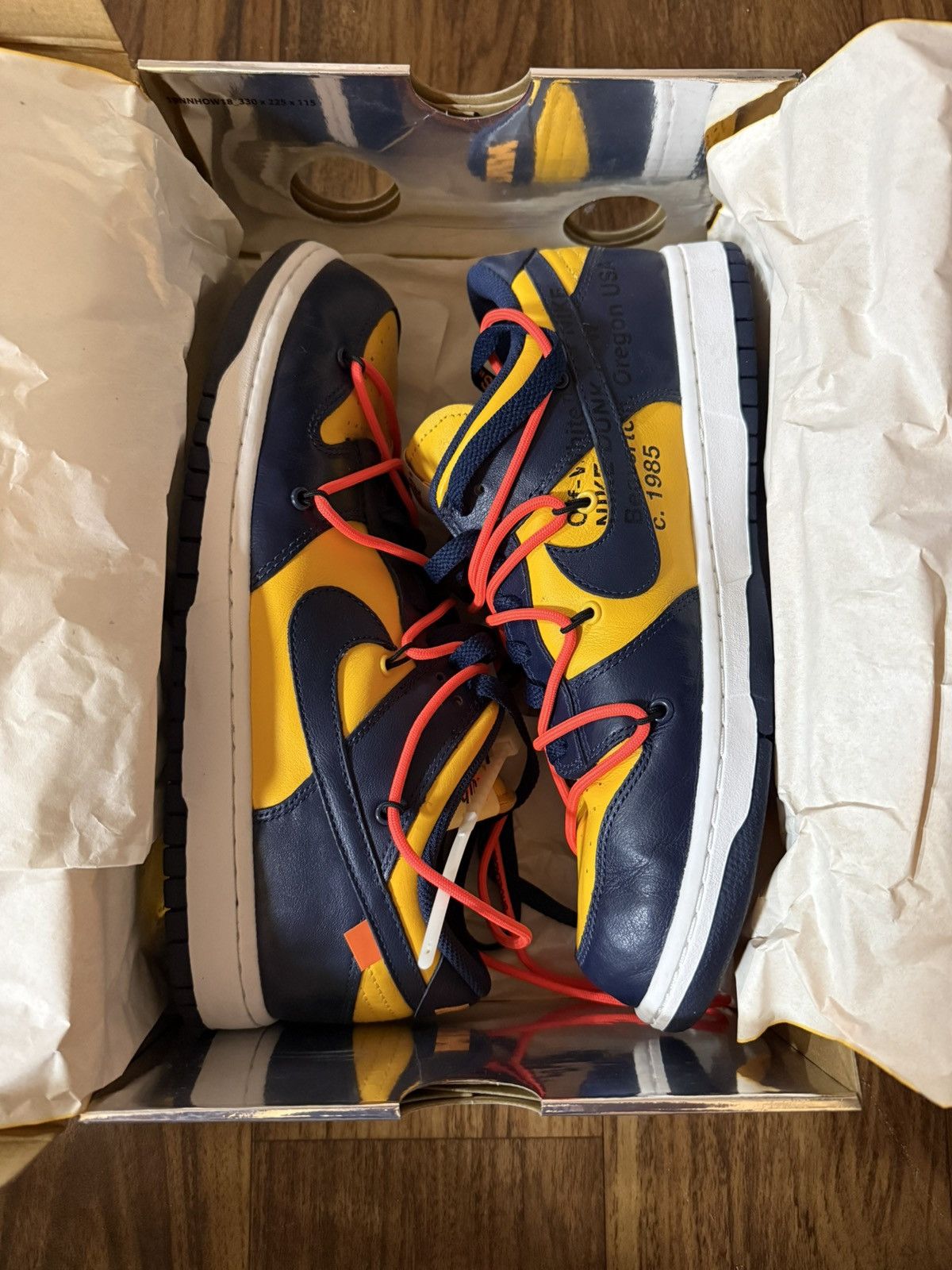 Off-White Nike University Gold Dunks