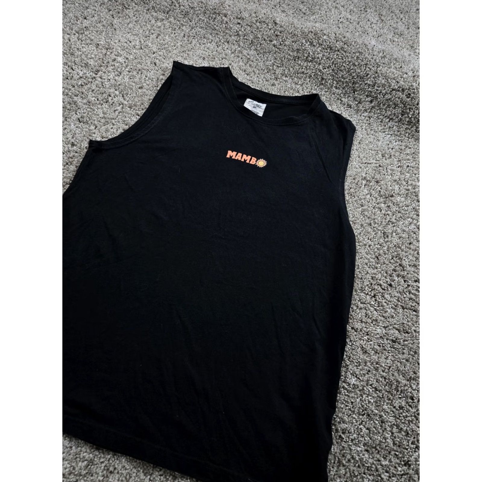Mambo Mambo T-Shirt Mens Large Black Sleeveless Tank Top Cartoon Animals Logo Graphic Print Size US L / EU 52-54 / 3 - 2 Thumbnail