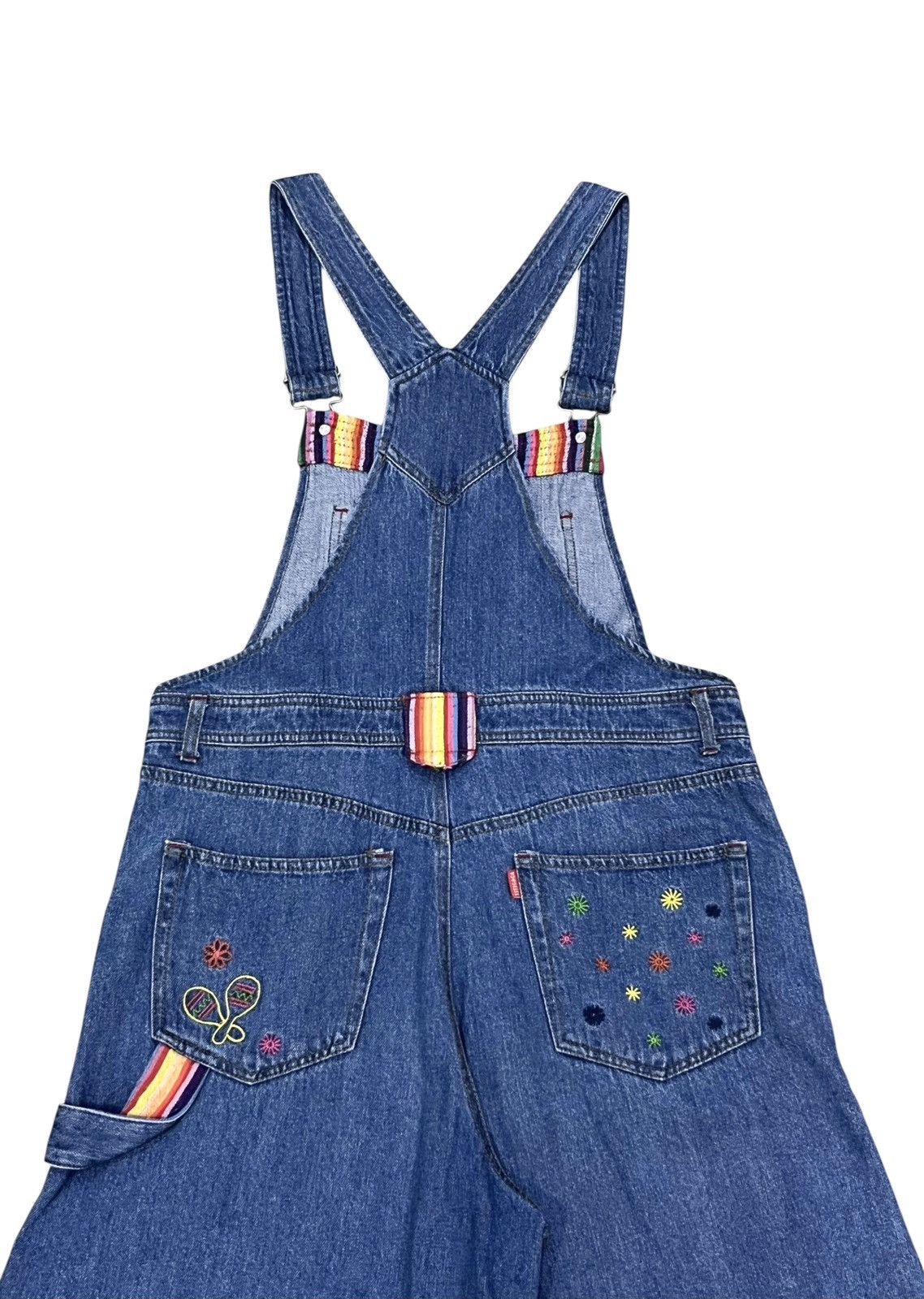 VIBE Vintage TITICACA Baggy Denim Overall w/ Embroidery Size 30" / US 8 / IT 44 - 7 Thumbnail
