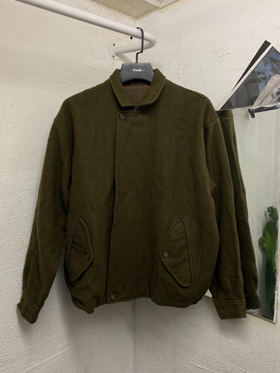 image of Yohji Yamamoto 80's Wool Work Jacket in Brown, Men's (Size Medium)
