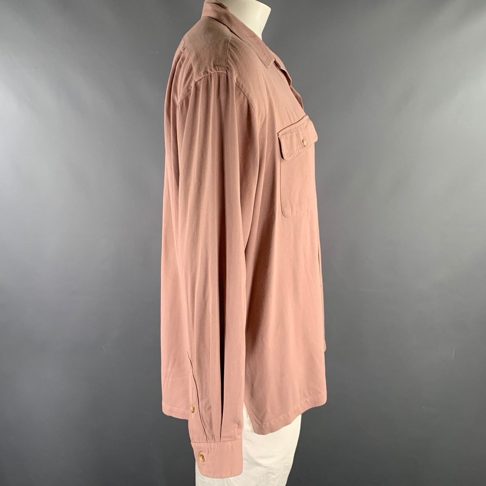 Polo Ralph Lauren XL Pink Heather Rayon Relax Long Sleeve Shirt Size US XL / EU 56 / 4 - 2 Thumbnail