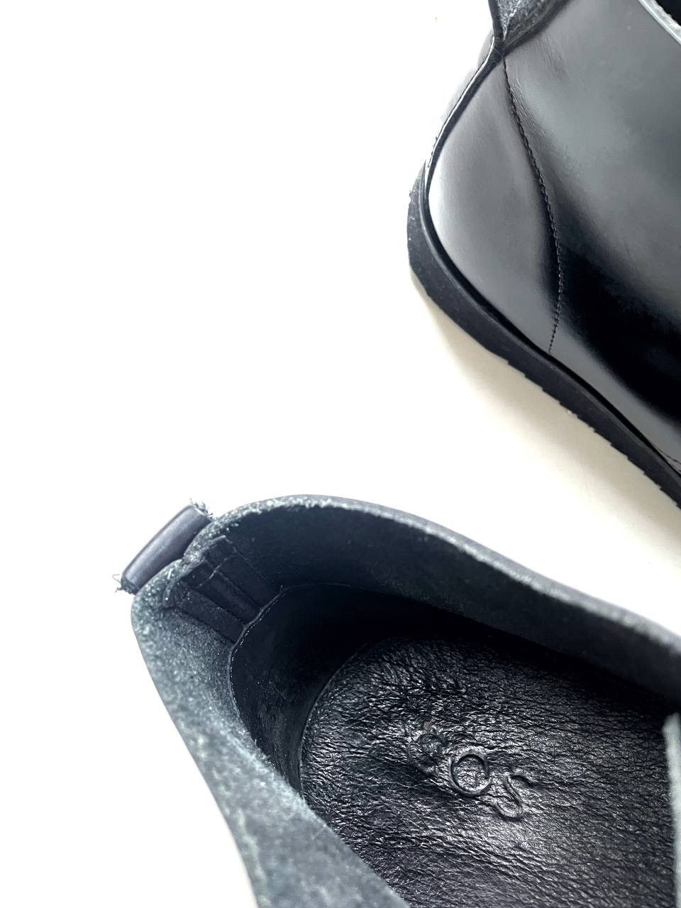 Cos COS Men Black Leather Chukka Boots Classic Shoes Size 42 Size US 9 / EU 42 - 8 Thumbnail