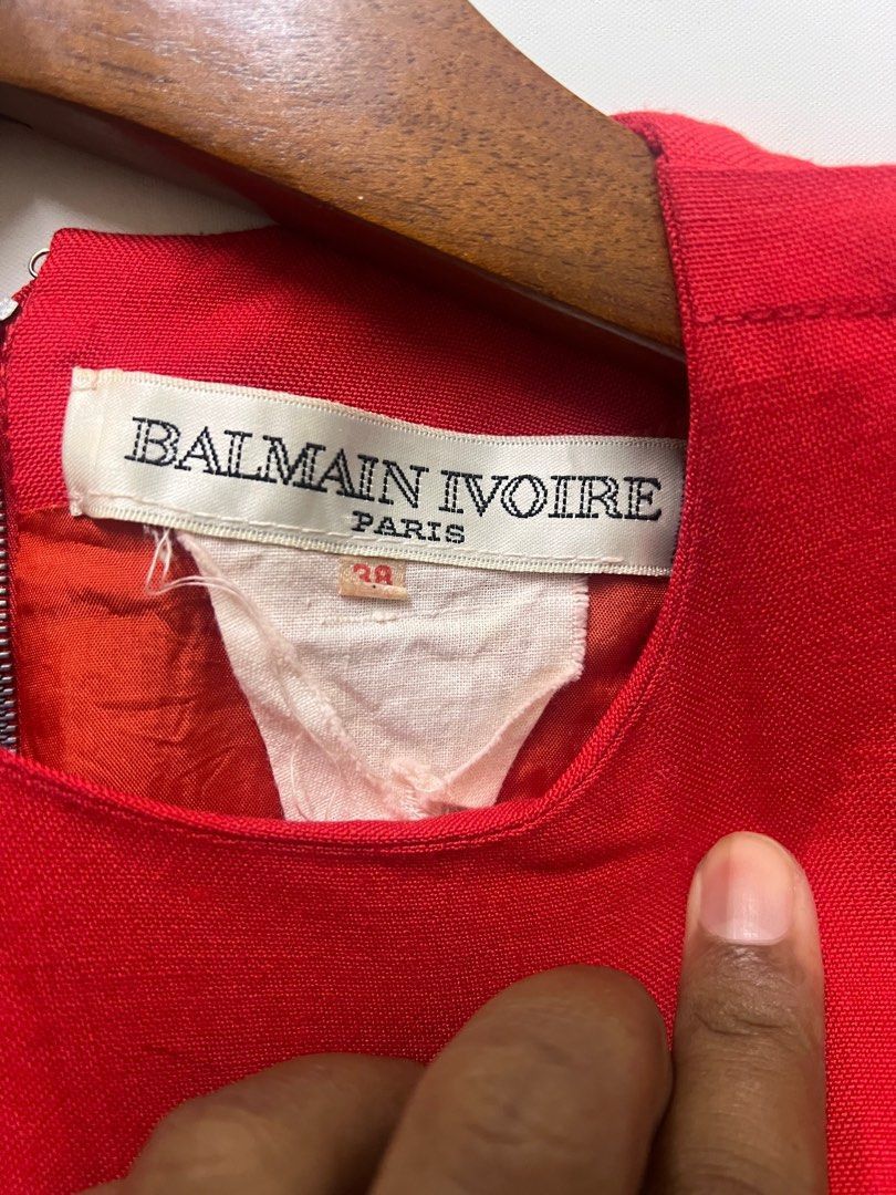 Balmain Balmain Ivoire Paris Red Dress Size XS / US 0-2 / IT 36-38 - 3 Thumbnail
