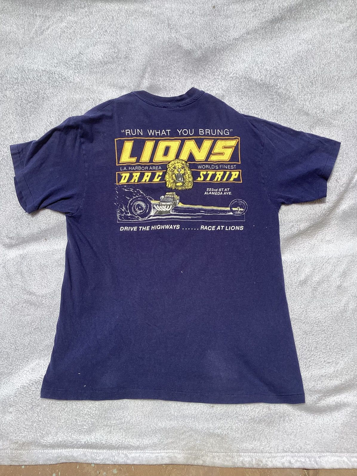 Other Vintage 1980s/90s run what you brung lions drag strip tshirt Size US L / EU 52-54 / 3 - 1 Thumbnail