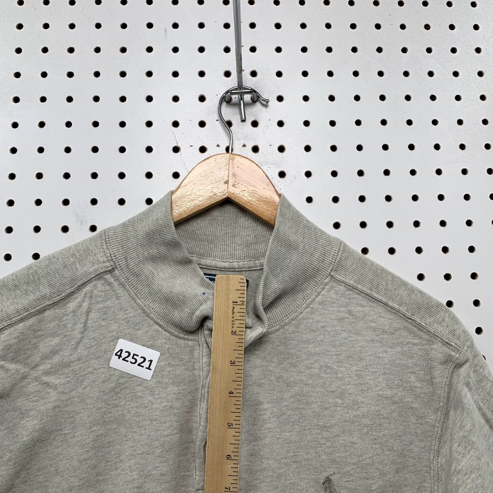 Polo Ralph Lauren Polo Ralph Lauren Mens Gray Pullover Sweater Size Large Henley Mock Neck Knit Cotton Logo Casual Men Size US L / EU 52-54 / 3 - 5 Thumbnail