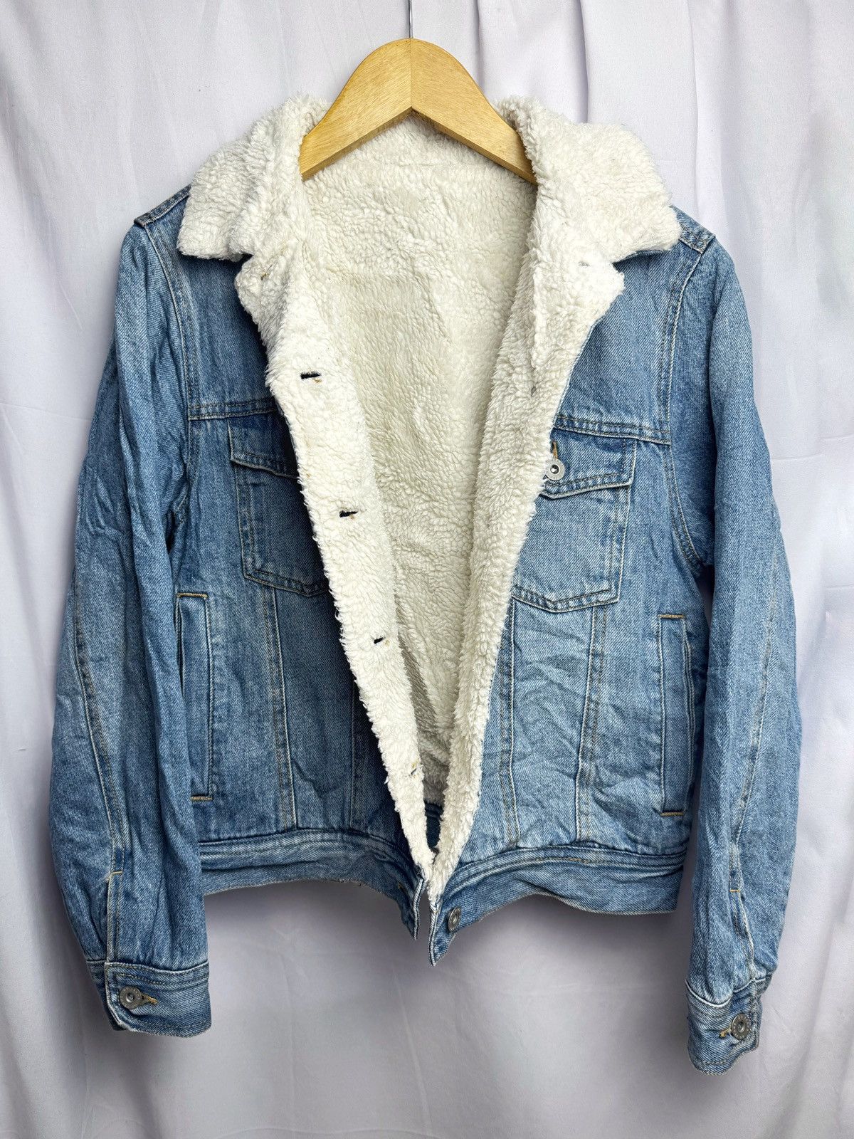 If Six Was Nine × Japanese Brand × Le Grande Bleu (L.G.B.) Japanese GU Denim Sherpa Jacket lgb style Size US M / EU 48-50 / 2 - 2 Thumbnail