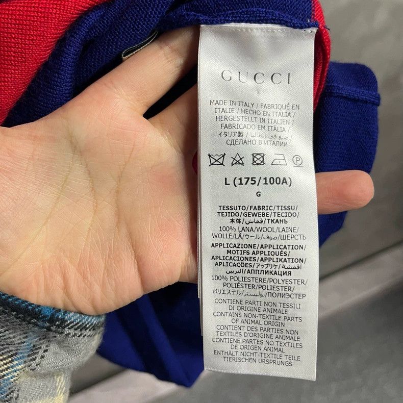 Gucci Gucci Red and blue color matching warhorse embroidery patte Size US L / EU 52-54 / 3 - 5 Thumbnail