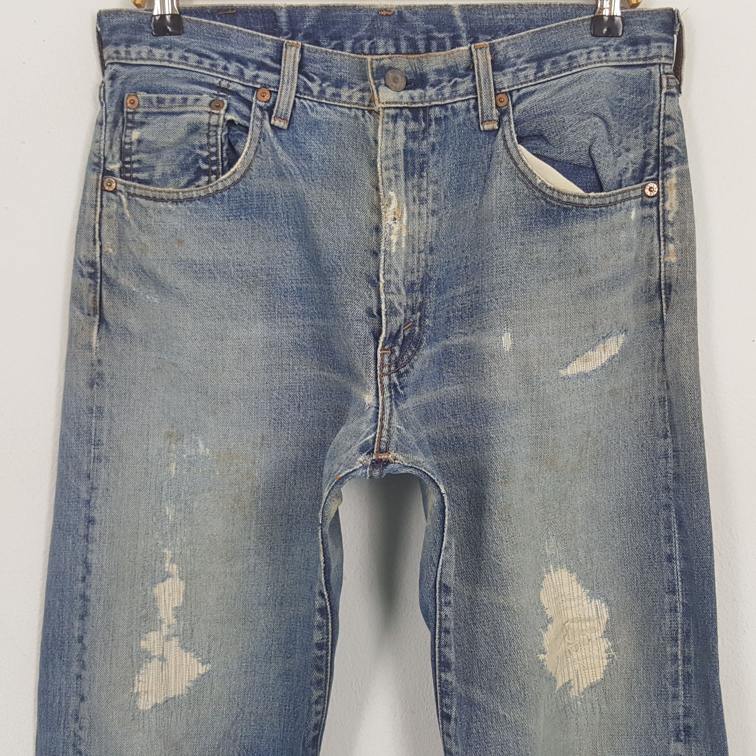Levi's × Vintage Vintage Levi's Selvedge American Distressed Denim Jeans Size US 31 - 2 Thumbnail