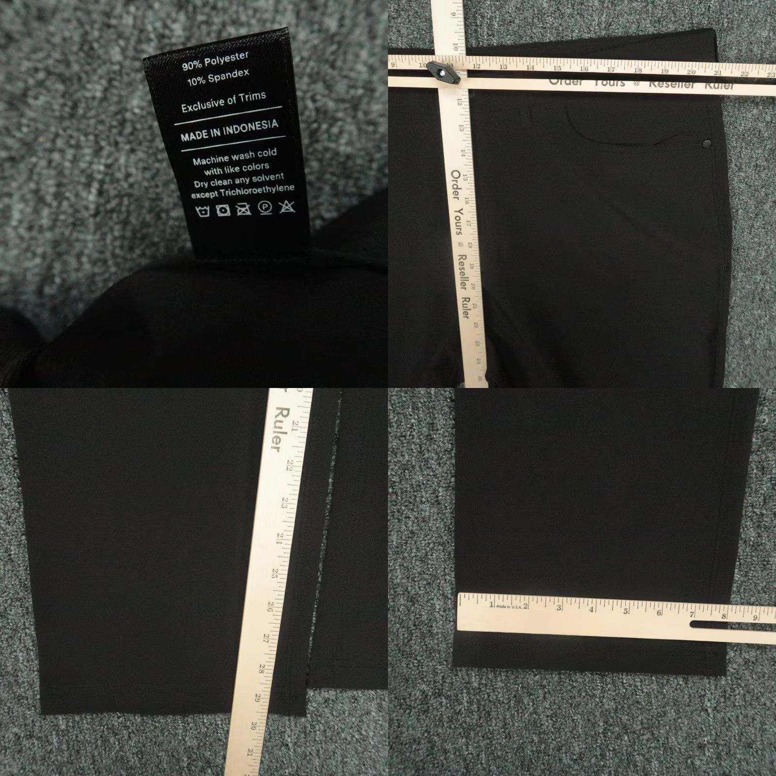 Vintage Public Rec Pants Mens 42x30 Black 5-Pocket Chino Flat Front Stretch Regular | Pants | Mens | Black | 42 | 30 Inseam Size US 42 / EU 58 - 8 Thumbnail