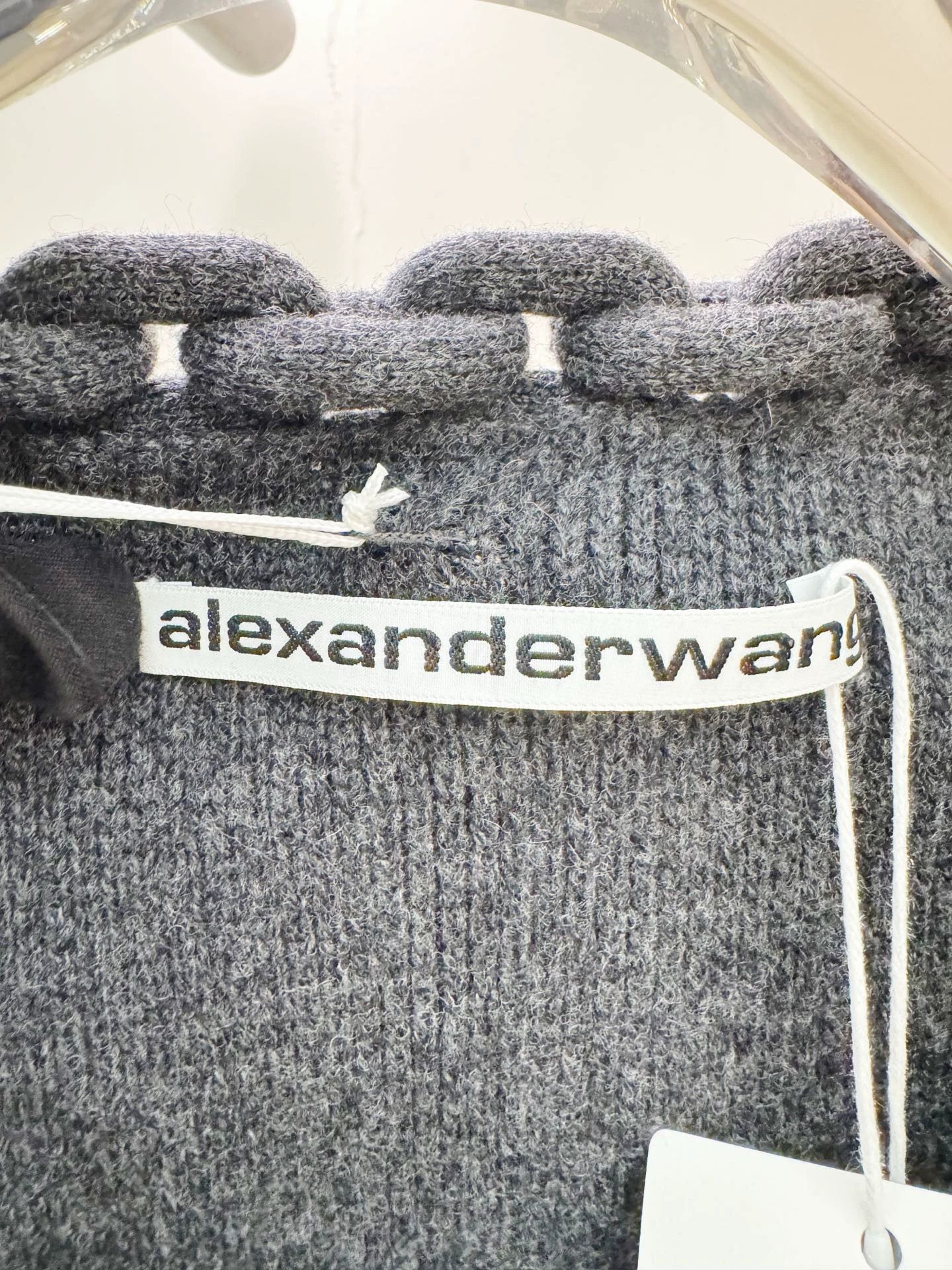 Alexander Wang Alexander Wang gray chain link collar cardigan S 99 new Size S / US 4 / IT 40 - 3 Thumbnail