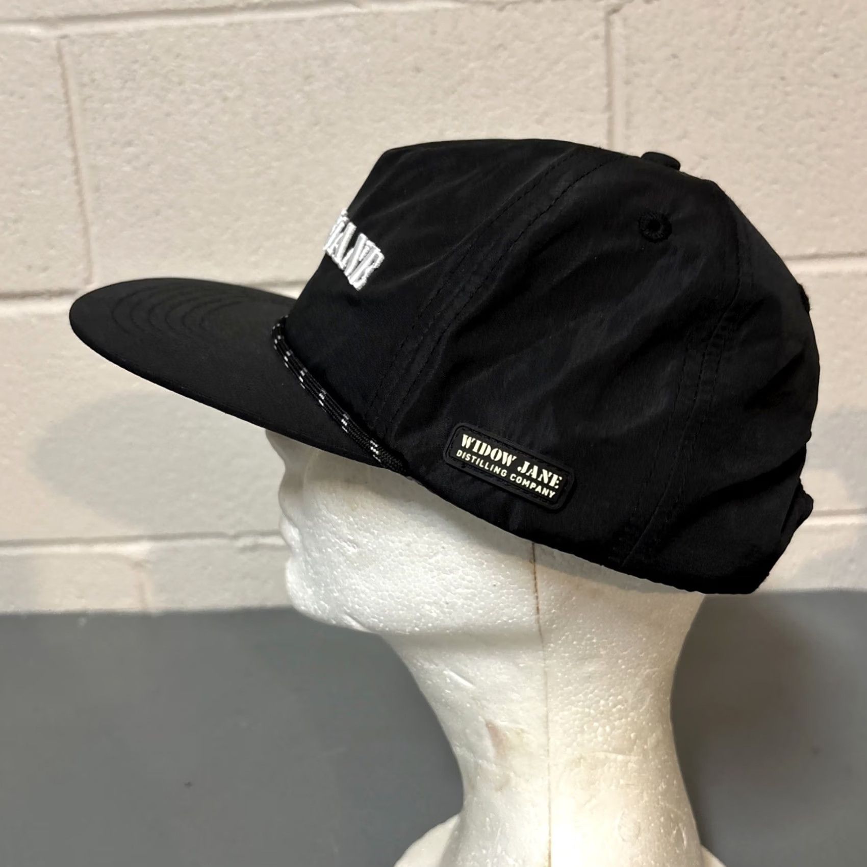 Vintage Widow Jane Adjustable Baseball Hat Black Nylon Rope Detail - Unisex Adult Size ONE SIZE - 5 Thumbnail