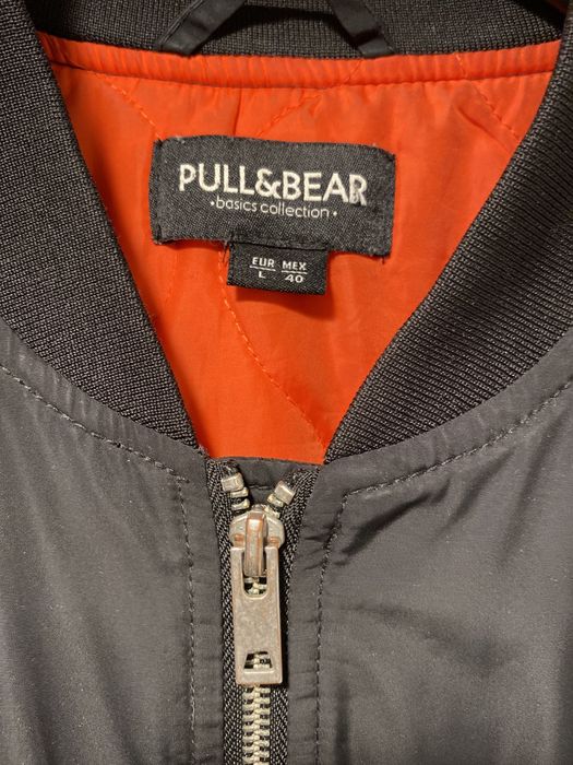 Pull & Bear Large Black Bomber Jacket Pull&Bear Basics | Grailed