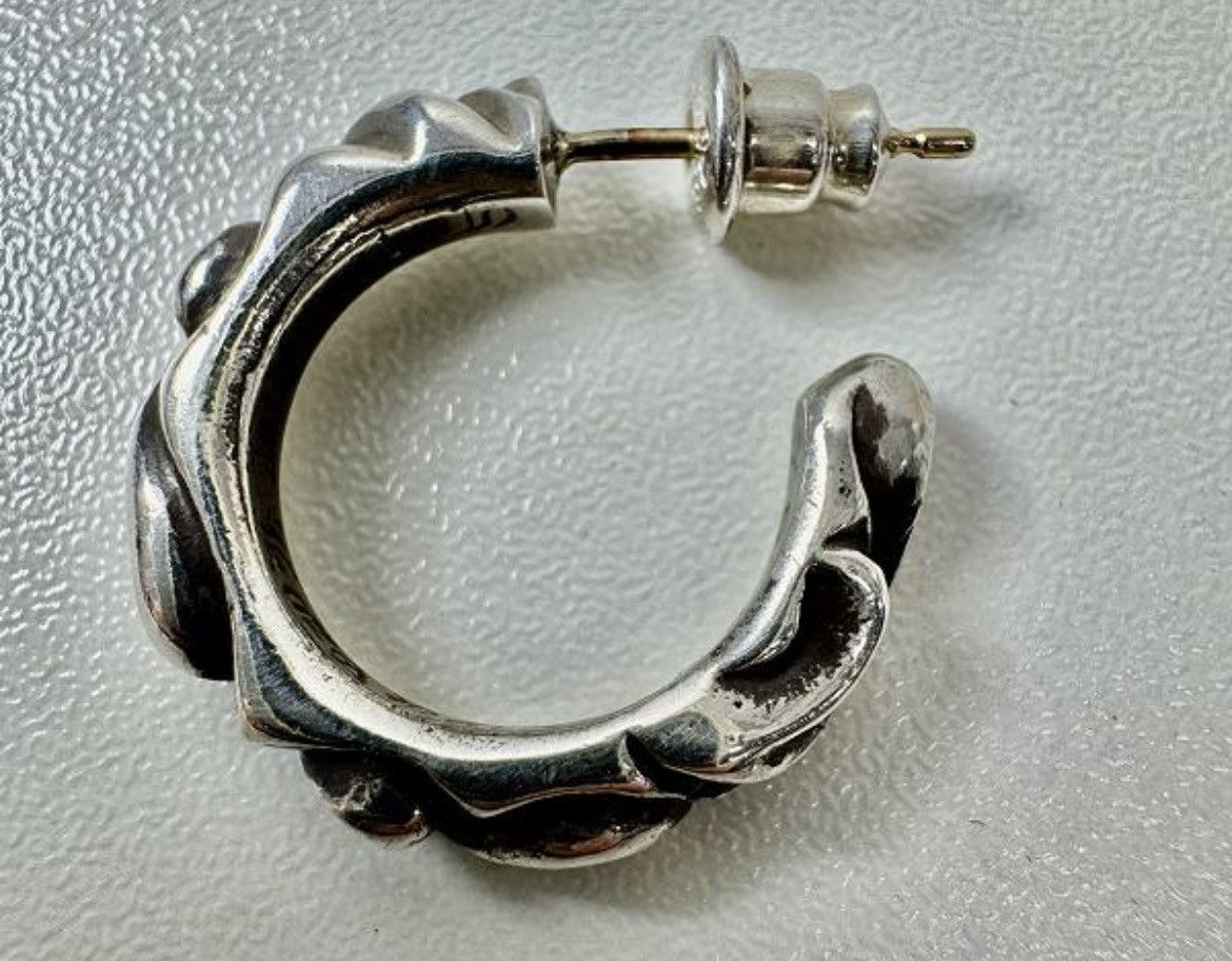 CHROME HEARTS SV925 Scroll Hoop Earrings New n101723 | eBay