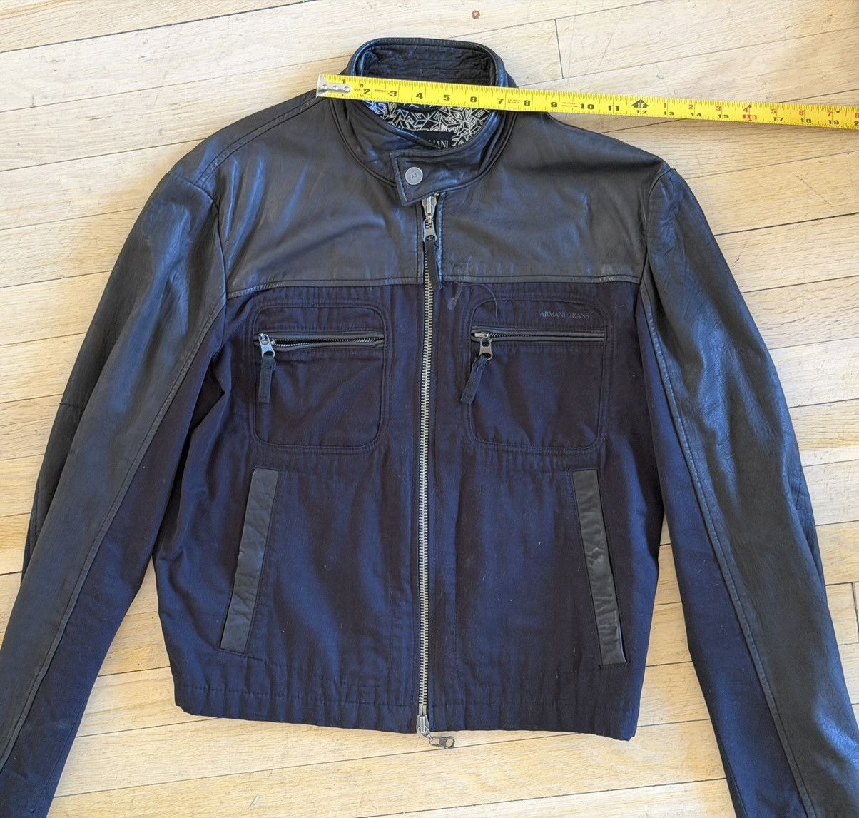 Armani ARMANI Black Biker Jacket Size US L / EU 52-54 / 3 - 10 Thumbnail
